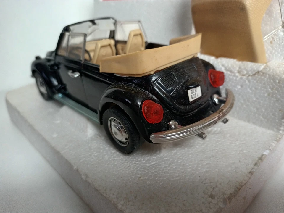 Polistil Volkswagen Beetle 1303 Cabriolet Black S15 Boxed 1:25 Vintage 1974 - Image 3 of 4