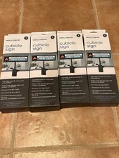 Lot of 4 - Advantus 75334 8.5 in. x 2 in. People Pointer Plastic Cubicle Sign 