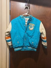 Vintage Miami Dophins Kids Jacket, Size 7L, Pre-owned