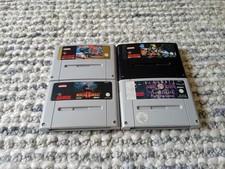 Super Nintendo SNES Cartridge Bundle PAL x 4 Ultimate MK3, MKII, SFII