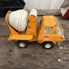vintage yellow tonka cement mixer truck early 70  s pressed steel 8" long