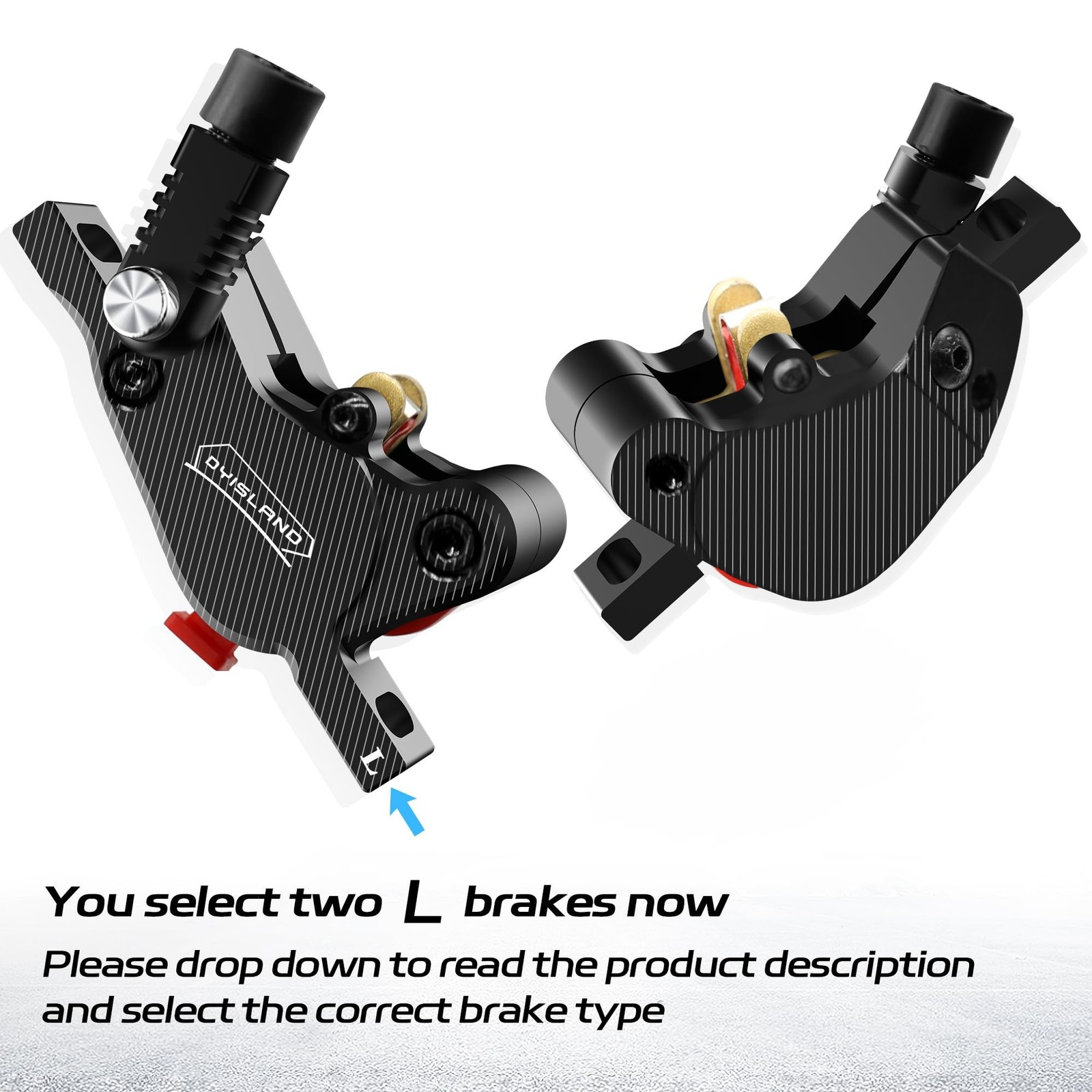 LD-210S Hydraulic Disc Brakes Set，2-PIN/Power-Off Hydraulic Brake kit for