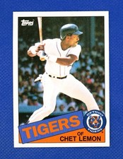 1985 Topps Baseball Set Break  20 Chet Lemon- Tigers - Free Ship