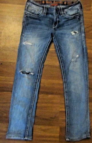 Rock Revival Jeans Womens 29 Easy Ankle Skinny Tallis Distressed Stretch Denim