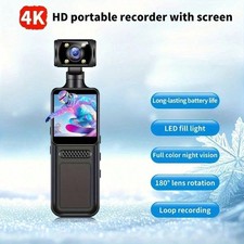 4K Ultra HD Swivel Lens Action Camera - Touch Screen Loop Recording  Night-FGQA