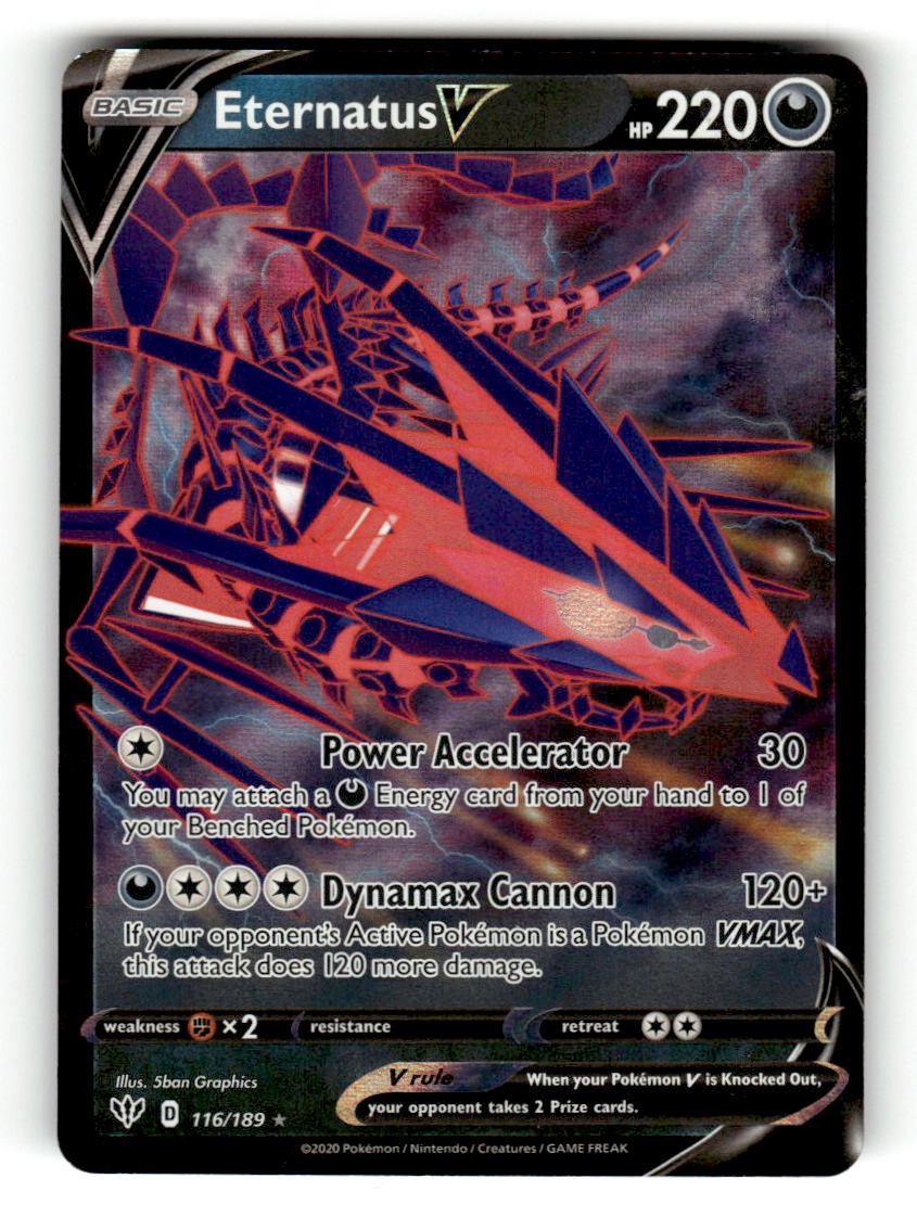 2020 Pokemon DAA Eternatus V 116/189 Holo