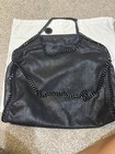 Authentic Stella McCartney Falabella Fold Over Tote Bag Black