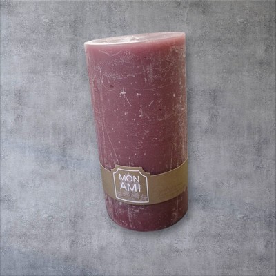 Rustic-Kerze mon ami rustique Engels Kerzen n°69le Macaron cassis Ø10x20cm