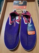 Speedo Junior Girls Surf Strider Water Shoes - Dark Blue/Pink - Size M 2-3