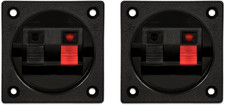 Goldwood Sound Speaker Box Terminal Cups 2 Square Power Speaker Terminal Plates