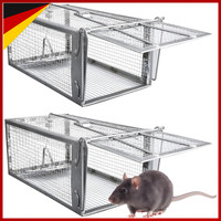 Mausefalle Lebend Xxl 2Er Set Wiederverwendbar KäFig FüR Innen AußEn Effektiv
