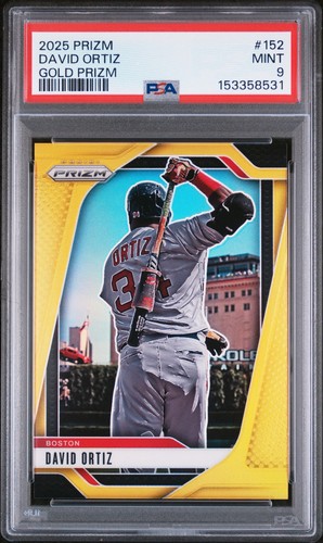 2025 Panini Prizm David Ortiz Gold Prizm /10 Boston Red Sox PSA 9