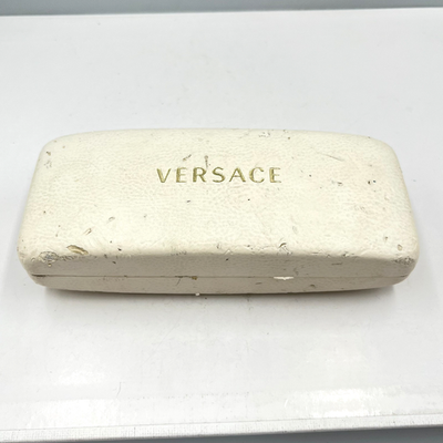 Versace Designer Glasses Case White Faux Leather Hard Shell  display picture 1