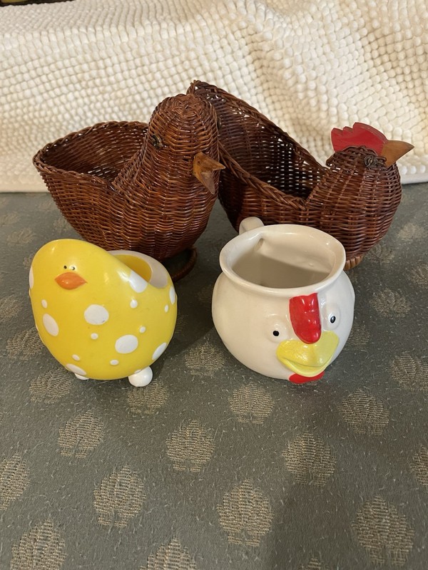 Cute Set Of Four Chicken Decor Accessories Farmcore