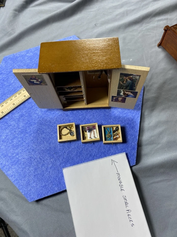 GRAN LOTE STOP LOOK Increíbles Detalles 1:12 Madera Casa de Muñecas Muebles Piezas Like Foto 4 de 4