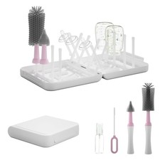 Portable Baby Bottle Brush Set with Multiple Brushes,Soap Dispenser, Foldable...