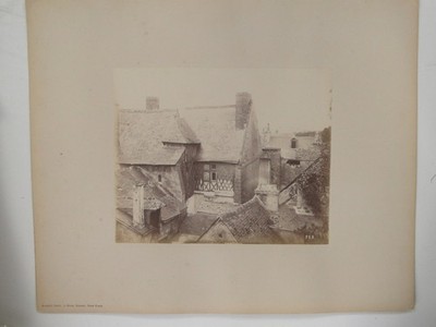 Alte Dächer Fachwerk Architektur Normandie Frankreich Albert Levy um 1880 Foto