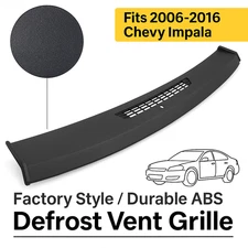 For 2006-16 Impala Black Upper Dash panel Cover Trim Defrost Vent W/Sensor Hole