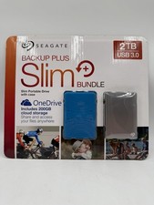 Seagate Backup Plus Slim 2TB USB 3.0 HDD Bundle New Sealed