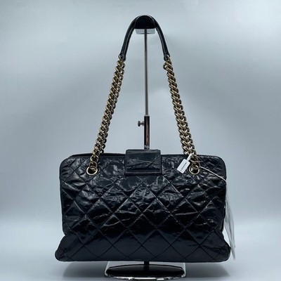 Chanel  Tote Leather 2.55 Reissue Calfskin Chain Black Shoulder Bag 032306