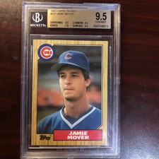 1987 TOPPS TIFFANY ROOKIE CARD #227 JAMIE MOYER CUBS BGS 9.5 GEM MINT QUAD 9.5 !