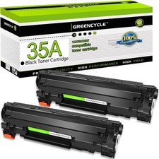 2 Pack Toner Cartridge for HP LaserJet P1005 P1006 P1008 P1009 35A CB435A Black