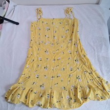 Cute Blush size M yellow floral smocked sleeveless dress juniors