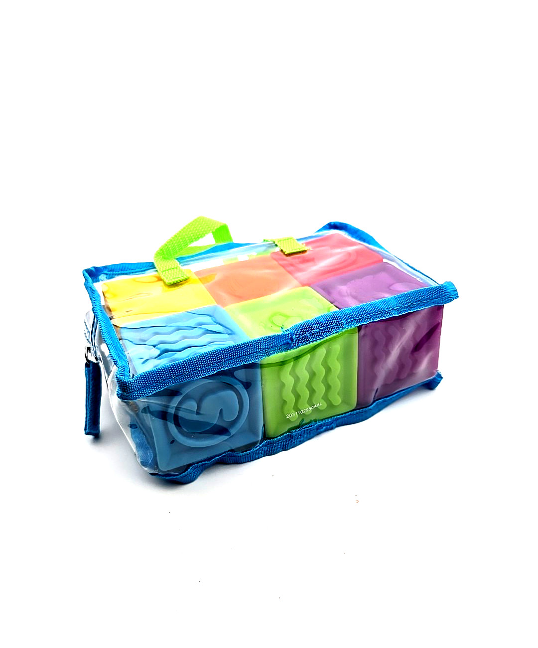 Baby Stacking Blocks Toys Learning Cubes 6pc Rubber Numbers Animals Kids