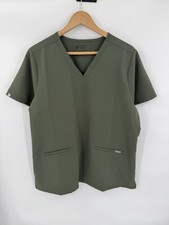 Figs Technical Collection Casma Three Pocket Scrub Top Medical Women  s XL Mauve