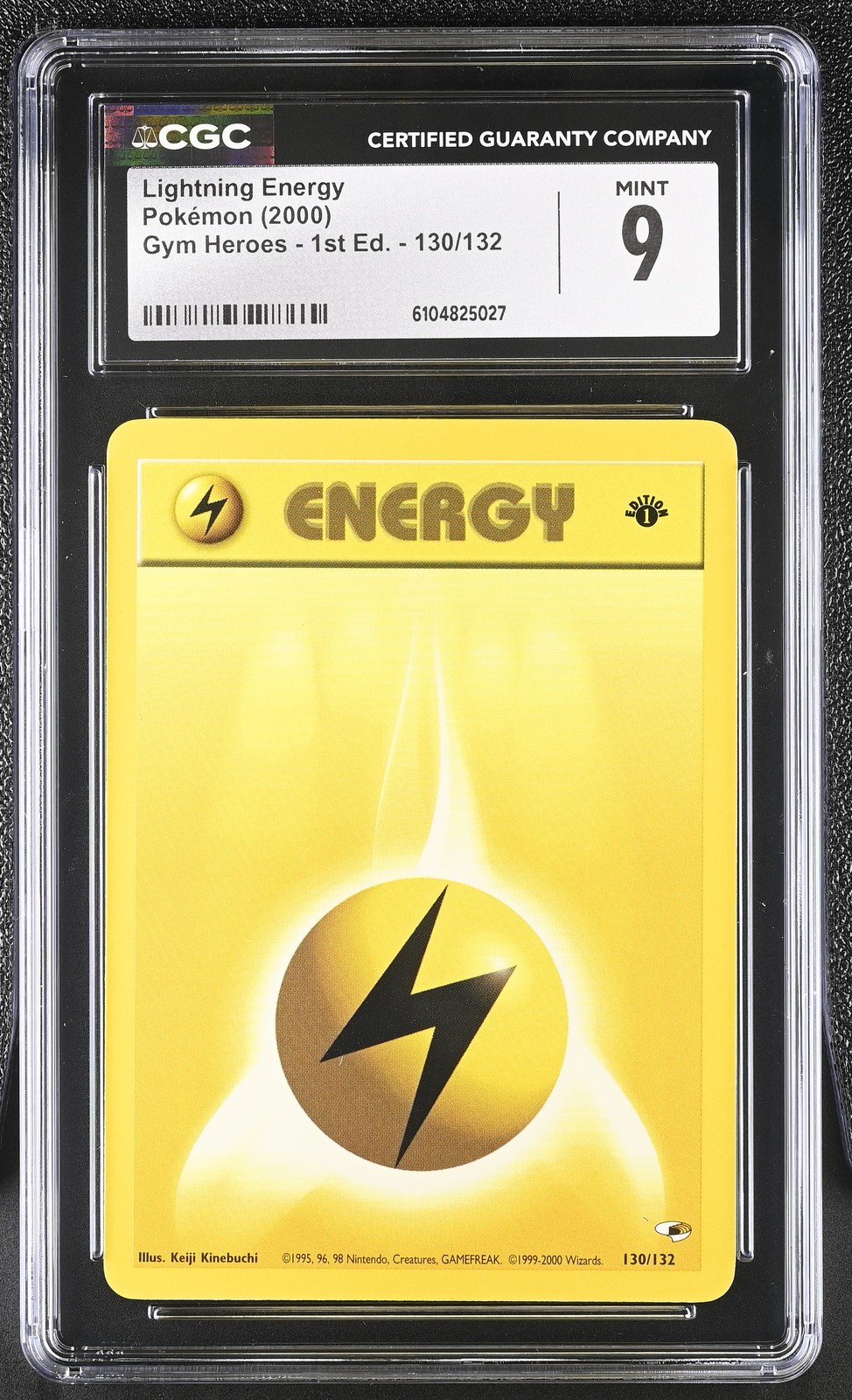 2000 Gym Heroes - 1st Ed. Pokemon Lightning Energy CGC 9 130/132