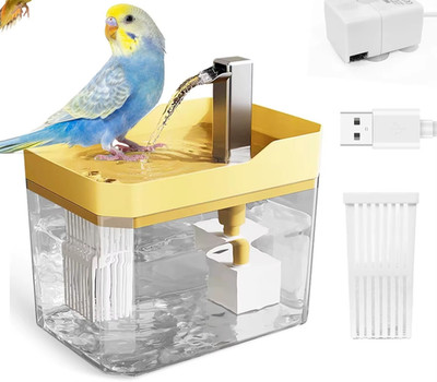 H Automatic Bird Bath With Pump Bird Shower For Parakeets Parrots Indoor