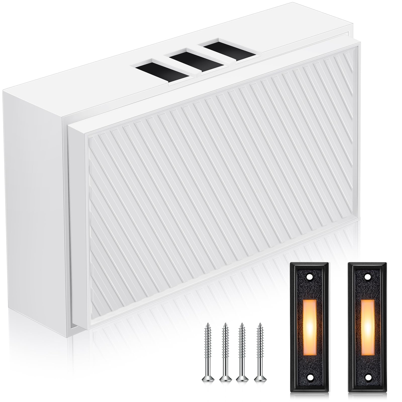 Wired Doorbell Chime with 2 Lighted Push Buttons, 16V 10VA T