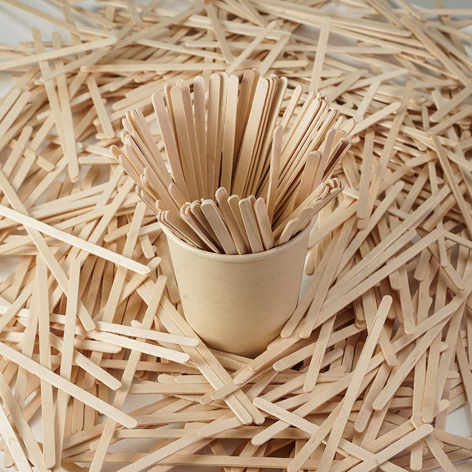 Pile of Wooden Coffee Stirrers - 3D Model by Krakken
