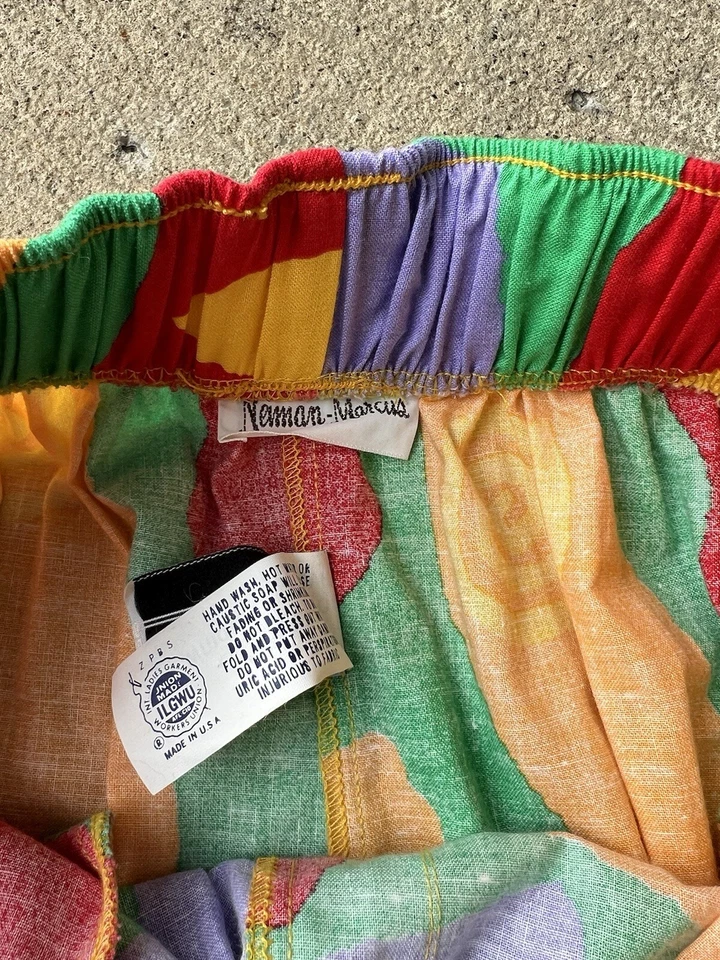 Vintage Neiman Marcus Shorts Union Made Harbour Casuals 22 Inch Waist Inseam 6.5 - Image 3 of 4