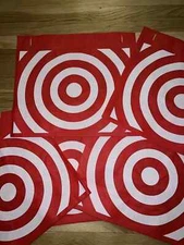 4 Target RED LOGO Reusable Grocery Supermarket Shopping Bag Totes