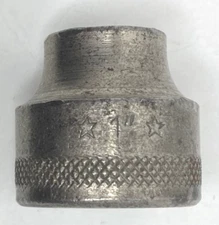 Vintage Two Stars Indestro ½” Square Drive 1” Socket 6Pt