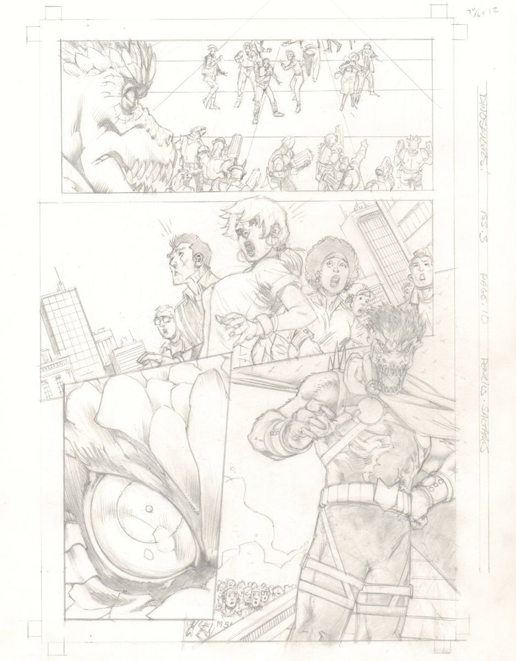Dinosaucers #3 p.10 - Leader Splash - 2018 art by Javier Saltares Comic Art