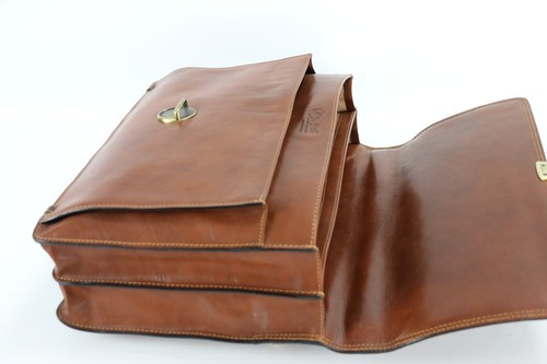 Vintage Leather VALENTINA IN PELL Professional Attorney Briefcase Bags Mens - Picture 7 of 12