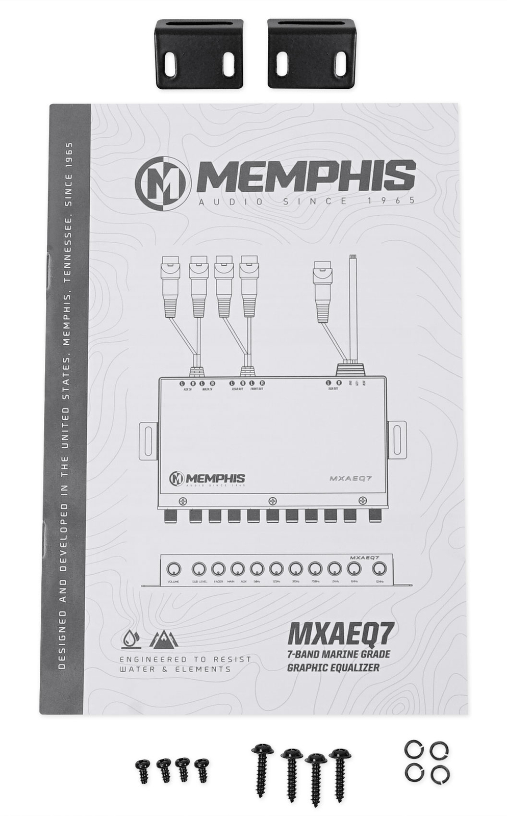 Memphis Audio MXAEQ7 Half 12 Din 7-полосный морской эквалайзер для 4 лодокквадроцикловUTVRZR
