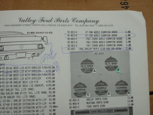 SHELBY AMERICAN INC 1965 COBRA WORLD CHAMPION VINYL STICKER DECAL - SCCA-RACING - Picture 2 of 3