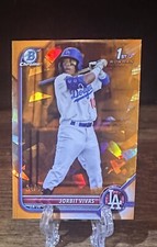 2022 Bowman Chrome Sapphire Orange #BCP24 Jorbit Vivas 1st /50