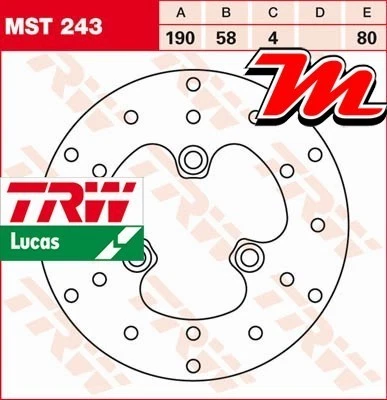 Disque de frein Avant TRW Lucas MST 243 pour CPI 50 Hussar JR 2001-2005 - Photo 1/2