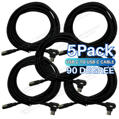 5-Pack Type USB-C to USB-C Cable Fast Charging PD Cord Rapid Charger for Samsung