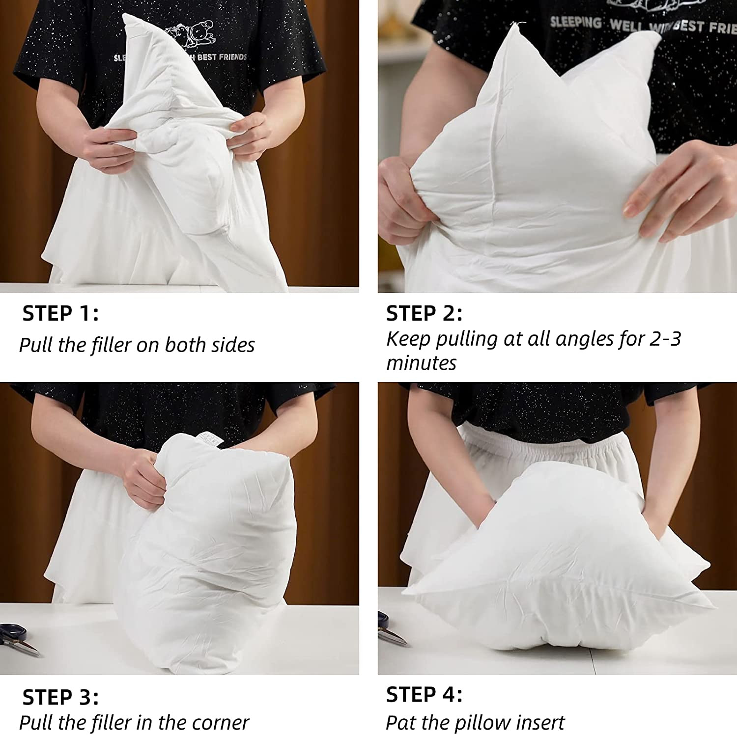 Set of 2 Throw Pillow  Hypoallergenic Premium Pillow  Bed Couch Sofa 18X18 Inch