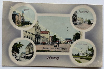 AK Mehrbild - Gruss aus Oderberg / Bohumín - Eisenbahn - Mähren  um 1910