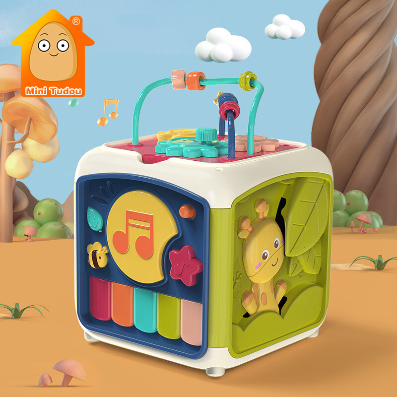 Musical Baby Activity Cube Activity Centers Sensory Toy For Babies 12-24 Months