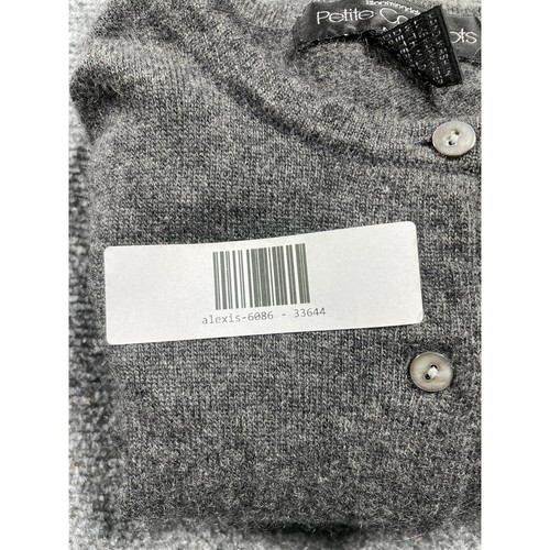 Bloomingdale's Women's Grey Crew Neck Button Down Cashmere Cardigan Size S - Picture 15 of 15