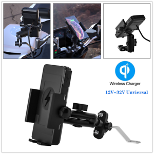 12 32v 摩托车踏板车无线手机支架托座充电器qi 快速充电 Ebay