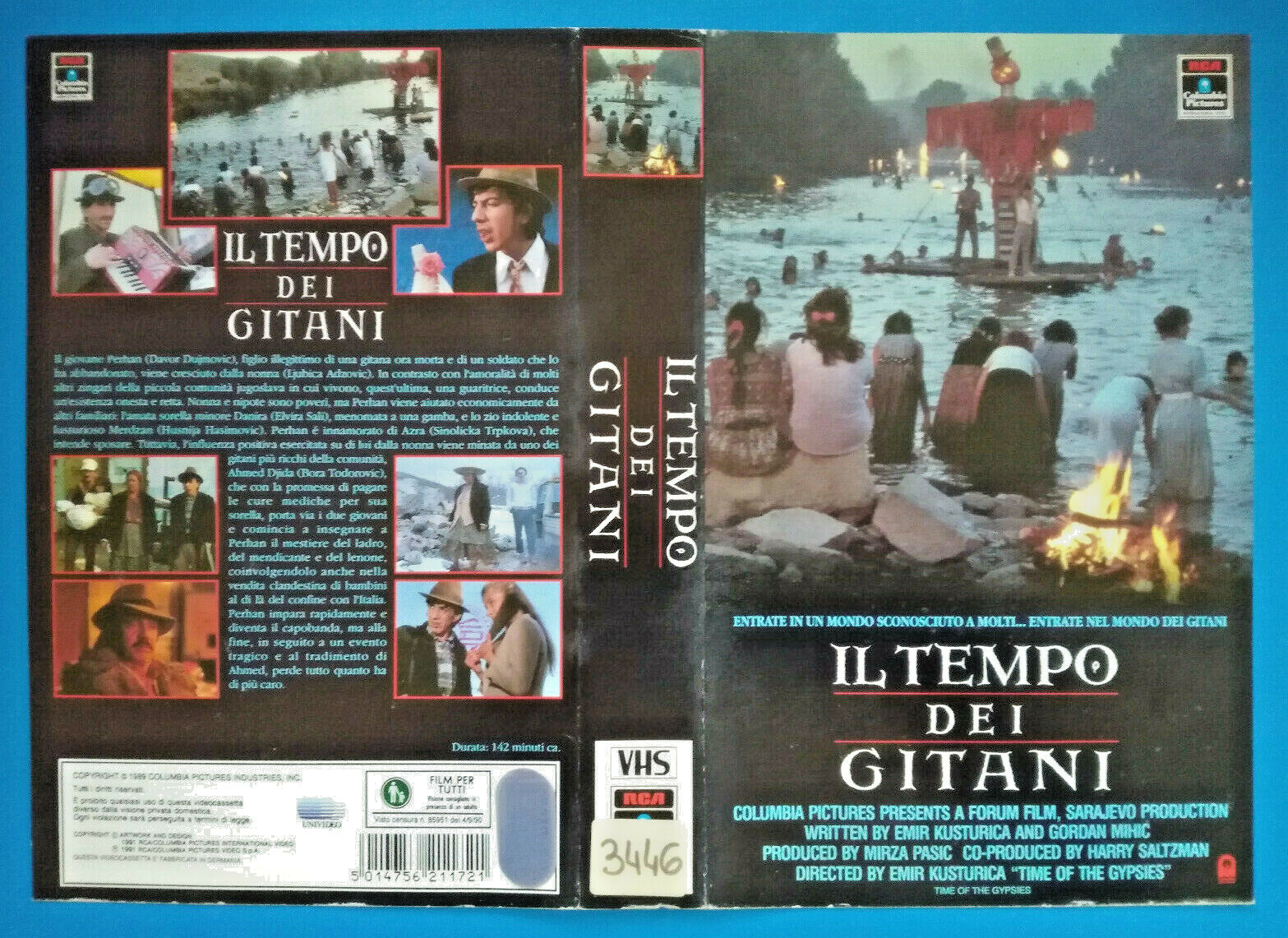 Solo Copertina Fascetta Il Tempo Dei Gitani emir kusturica Per Vhs