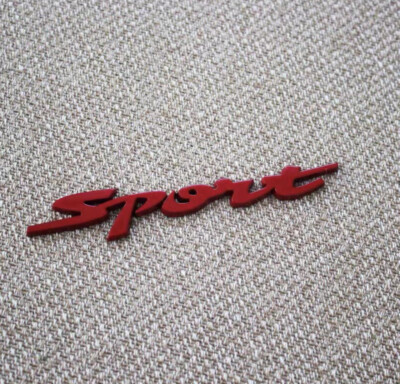 1PC 3D Sport Logo Emblem Badge – Silver Metal Self-Adhesive For Trunk Or Bumper